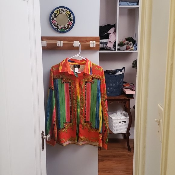 SIMONS, M2 colorful & visually striking blouse - Versace Vibes - Picture 8 of 9